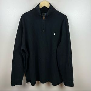 Polo Ralph Lauren Estate Rib Quarter Zip Pullover
Sweater Size XXL Black Pony
